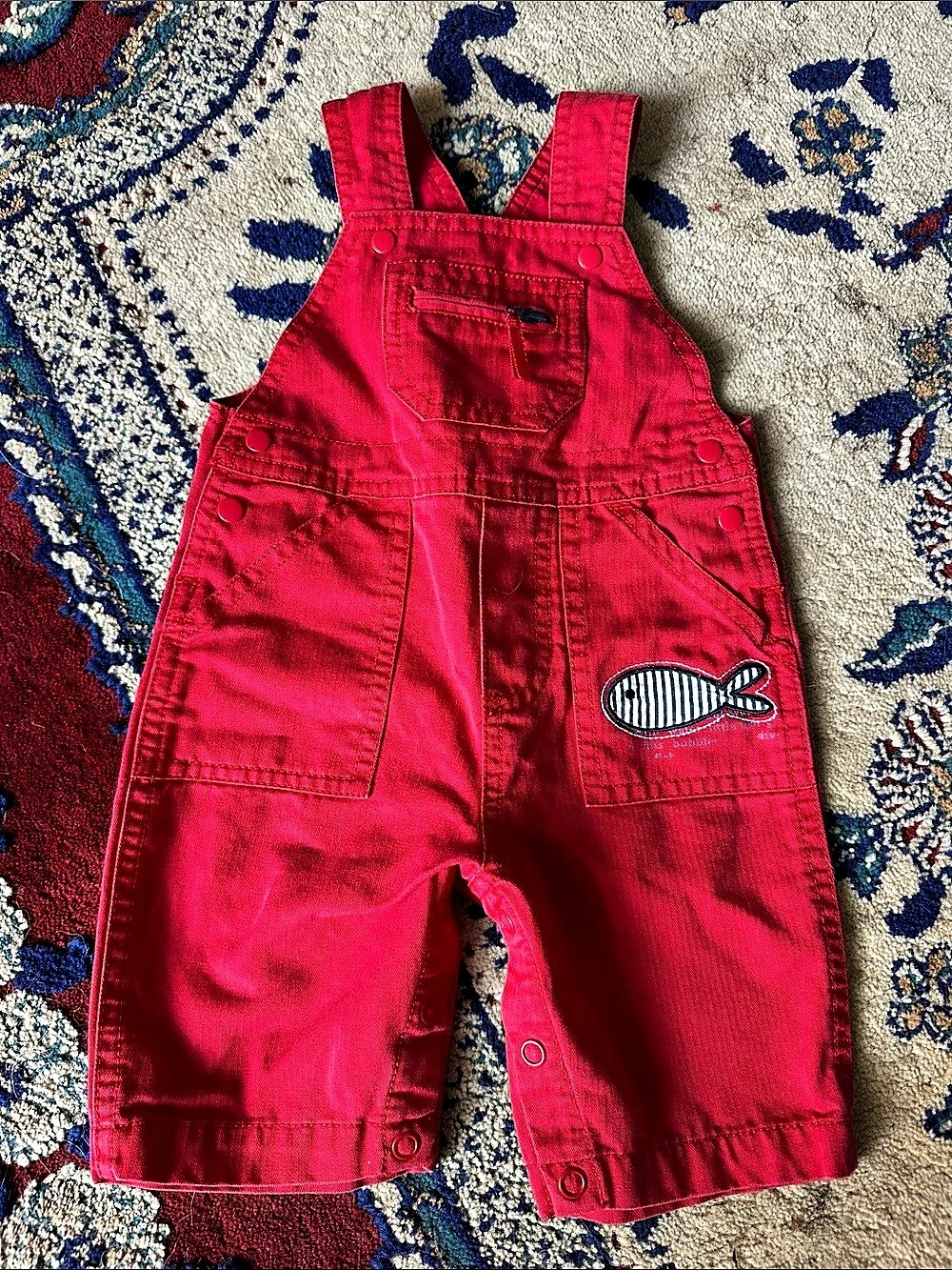 Cherokee Baby Red Overalls Size 3M